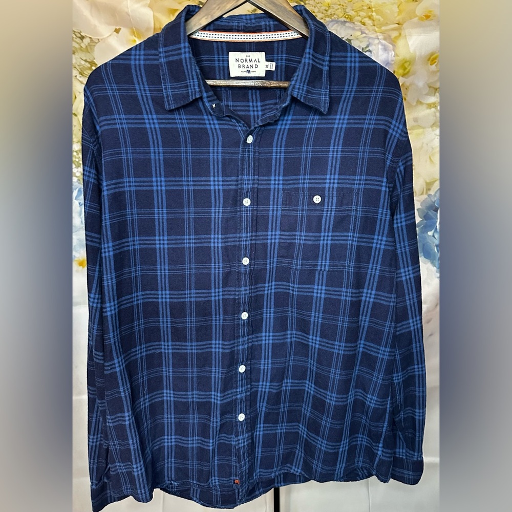 The Normal Brand men’s long sleeve button down flannel NWOT‌‌‌‌‌‌‌‌‌‌‌‌‌